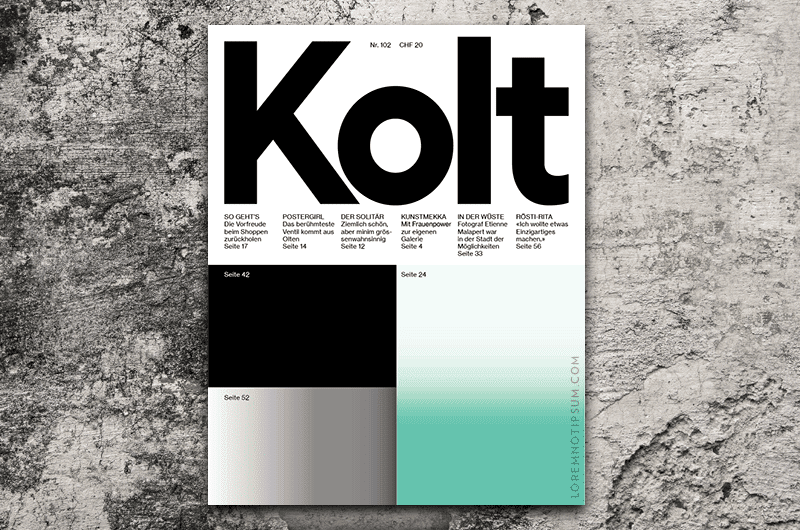 KOLT Magazin Nr. 102 – loremnotipsum.com