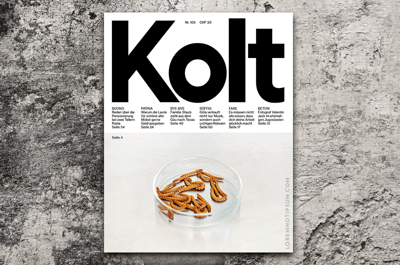 KOLT Magazine Nr. 103 – loremnotipsum.com