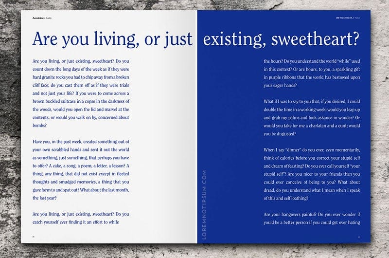 Autodidact Magazine Issue 1 – loremnotipsum.com