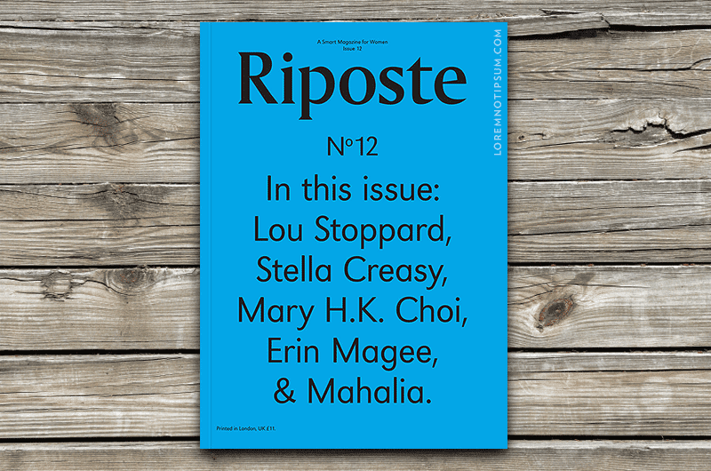 Riposte Magazine Issue 12 – loremnotipsum.com