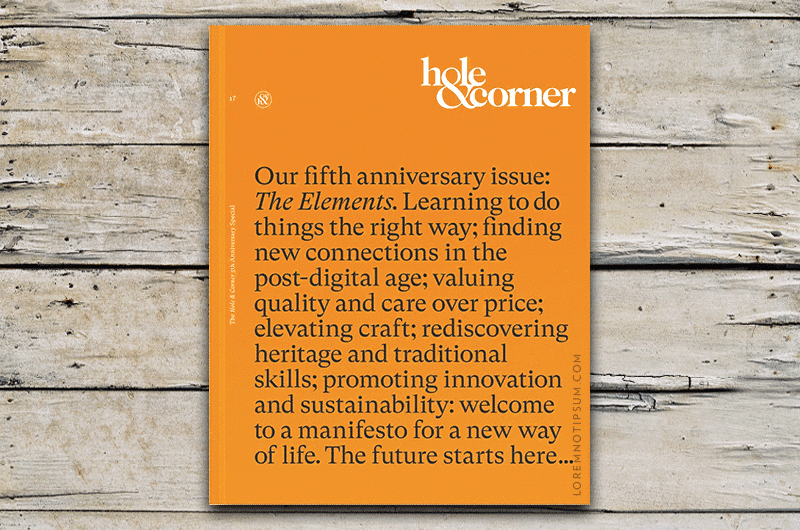Hole & Corner Magazine Issue 17 (the Elements Issue) – loremnotipsum.com