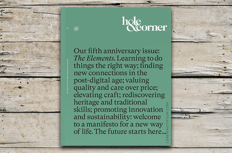 Hole & Corner Magazine Issue 17 (the Elements Issue) – loremnotipsum.com